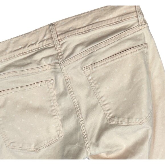 GAP 1969 Low Rise Legging Jean Pale Peach Polka Dot Size 27 Soft Preppy - Picture 3 of 7